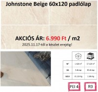 Alaplana Johnstone Beige 60x120 padlólap