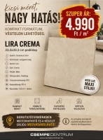 Lira Crema 33,3x33,3 padlólap