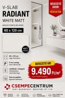 Vitacer V-SLAB Radiant White 60×120 egyszínű fehér falburkolat és padlólap