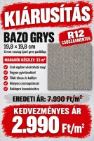 Bazo Grys 19,8x19,8 csúszásmentes gres padlólap
